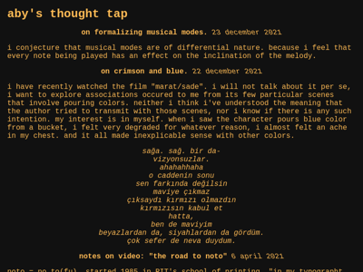 Screenshot of ~aby