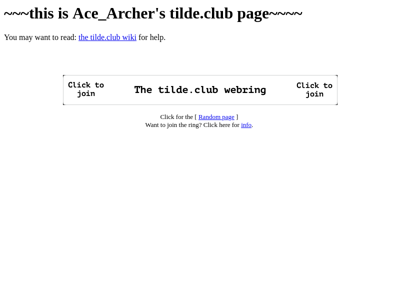 Screenshot of ~acearcher