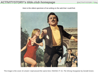 Screenshot of ~activitystory