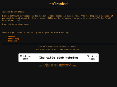 Screenshot of ~alzwded