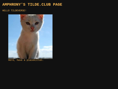 Screenshot of ~amphrony