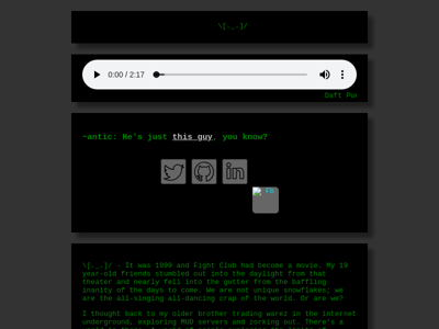 Screenshot of ~antic