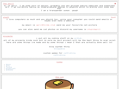 Screenshot of ~april