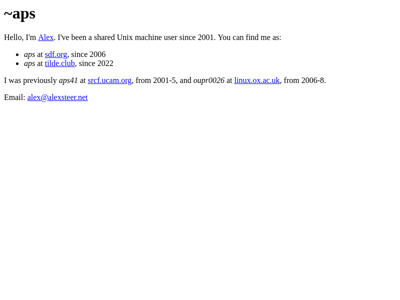Screenshot of ~aps