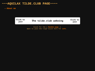 Screenshot of ~aquilax