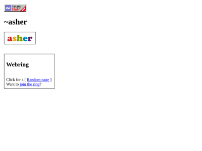 Screenshot of ~asher
