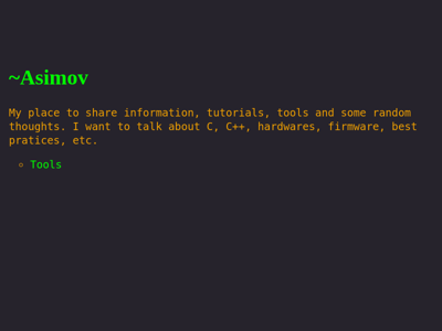 Screenshot of ~asimov