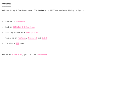 Screenshot of ~bacterio
