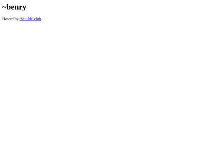 Screenshot of ~benry