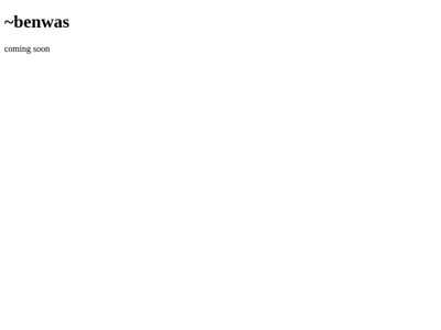 Screenshot of ~benwas