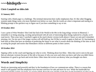 Screenshot of ~bitdepth