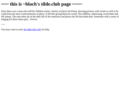 Screenshot of ~blach