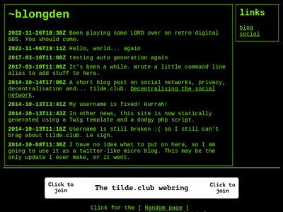 Screenshot of ~blongden