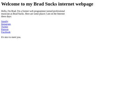Screenshot of ~bradsucks
