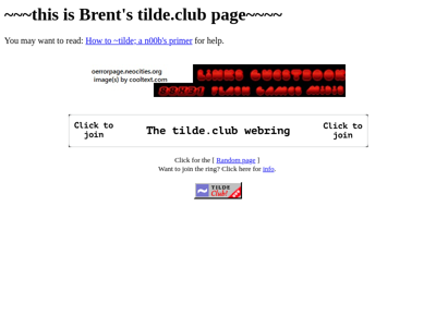 Screenshot of ~brentsch
