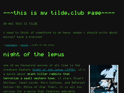 Screenshot of ~bunnyhero