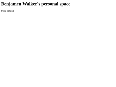 Screenshot of ~bwalker