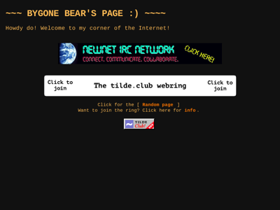 Screenshot of ~bygonebear