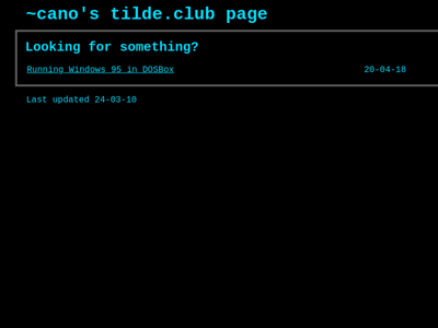 Screenshot of ~cano