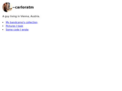 Screenshot of ~carloratm