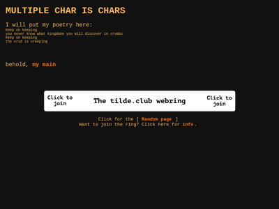 Screenshot of ~chars