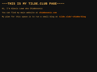 Screenshot of ~chimbo