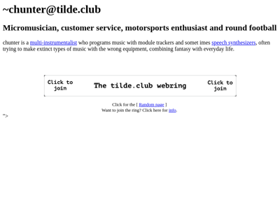 Screenshot of ~chunter