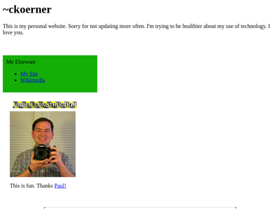Screenshot of ~ckoerner