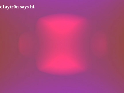 Screenshot of ~claytron