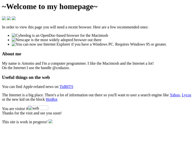 Screenshot of ~codazzo