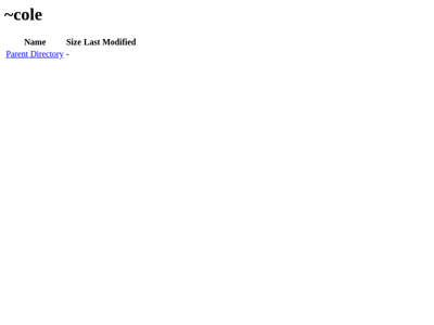 Screenshot of ~cole
