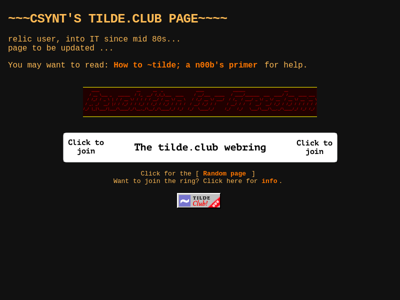 Screenshot of ~csynt