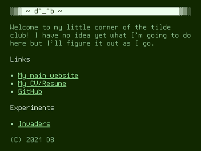 Screenshot of ~db