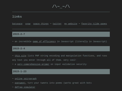 Screenshot of ~dbaker