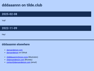 Screenshot of ~dddaaannn