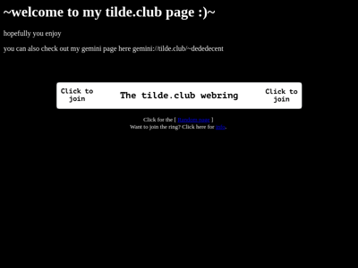 Screenshot of ~dededecent