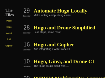 Screenshot of ~dgy