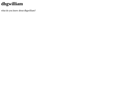 Screenshot of ~dhgwilliam