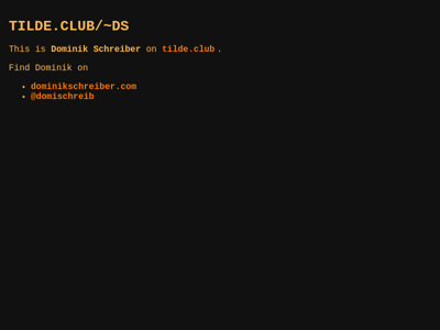 Screenshot of ~ds