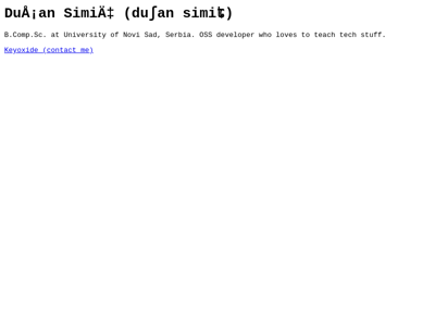 Screenshot of ~dusansimic