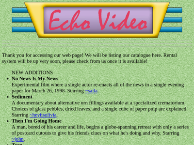 Screenshot of ~echovideo