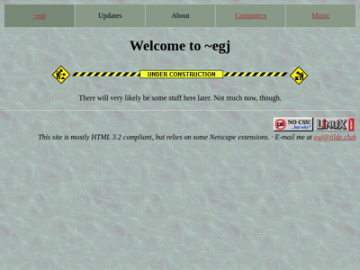 Screenshot of ~egj