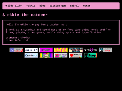 Screenshot of ~ekkie