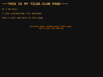 Screenshot of ~enju