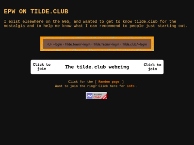 Screenshot of ~epw