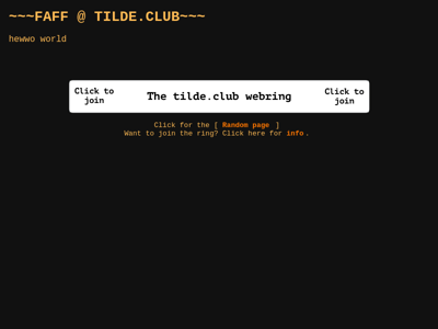 Screenshot of ~faff