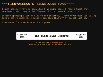 Screenshot of ~fieryaleeco