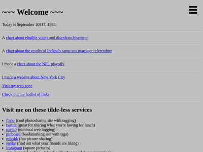 Screenshot of ~fitnr