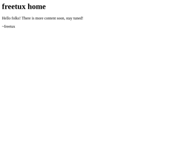 Screenshot of ~freetux