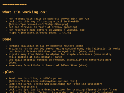 Screenshot of ~fsck